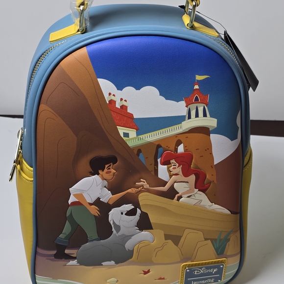 Loungefly Disney Little Mermaid Ariel Scene Mini Backpack & Card Holder NWT main image 13